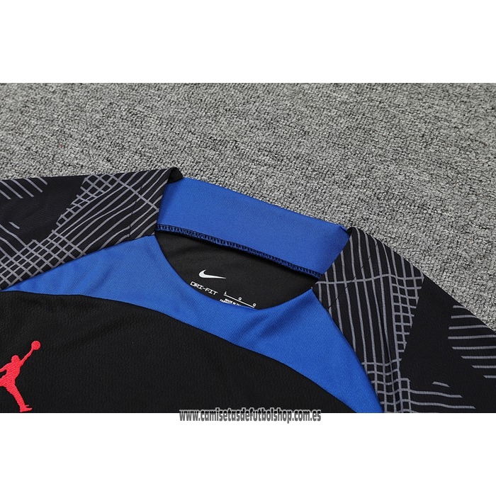 Chandal del Paris Saint-Germain 22-23 Manga Corta Negro y Azul - Pantalon Corto